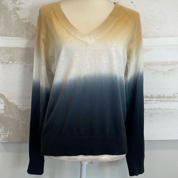 Minnie Rose Sweaters - Minnie Ombre (gold/white/blue) Sweater